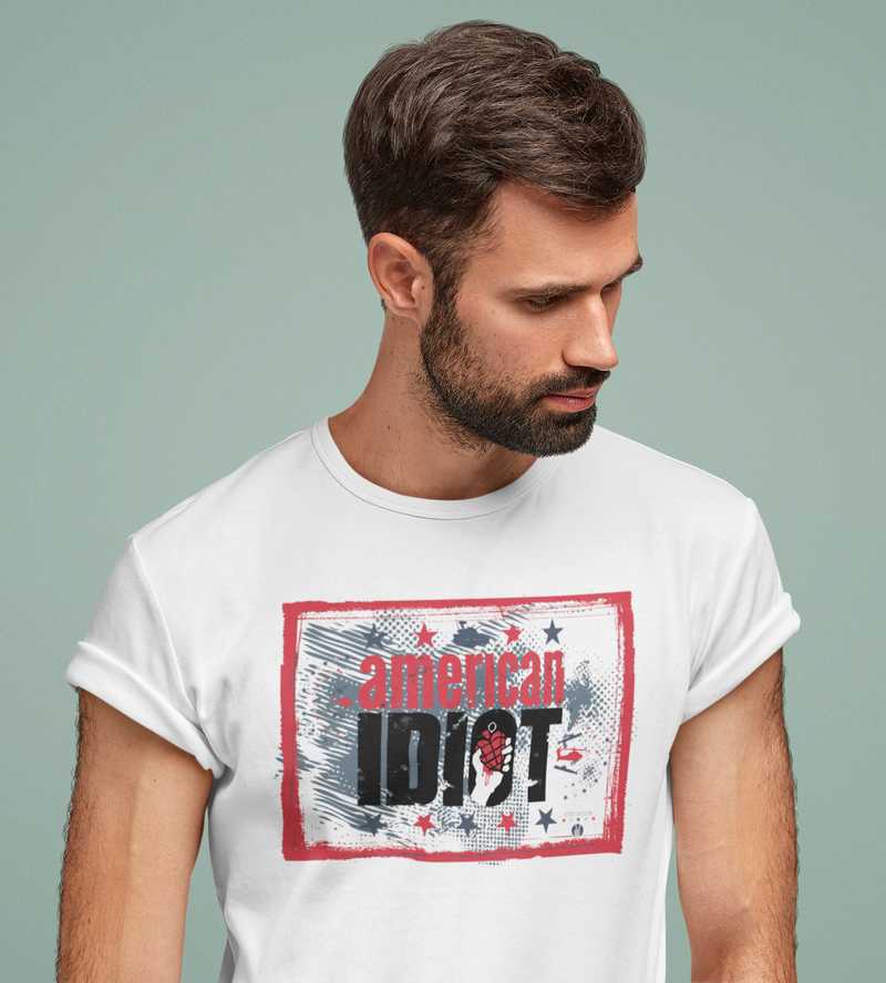 Camiseta 100% Algodão Premium - Green Day - American Idiot